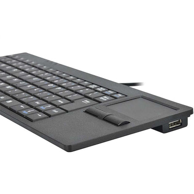 D-87H New Style Desktop Wired Silm keyboard With Integrated Touchpad And One USB-HUB For PC computer