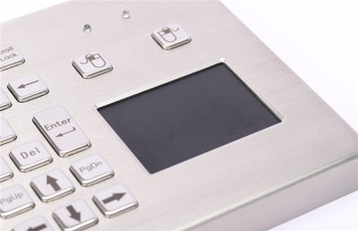 Desktop Industrial Stainless Steel Keybord With Touchpad, Explosion Proof USB cable