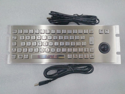 D-8630G Rugged Waterproof Industrial Computer Keyboard With 25mm Diameter Integrated Trackball For UAV Ground Console