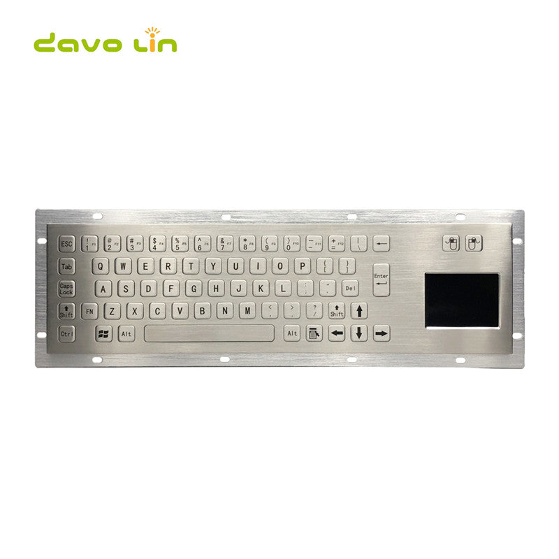 D-8607F Industrial Stainless Steel IP65 Metal Keyboard With 67 Flat Key