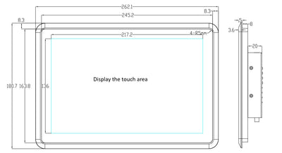 10.1" RK3576S 2x INT SPK All in One HMI Android Panel PC, IPS, ABS Larger Frame