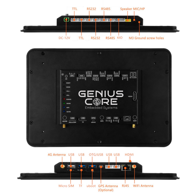 10.1" RK3576S All in One HMI Android Panel PC, IPS, ABS Frame