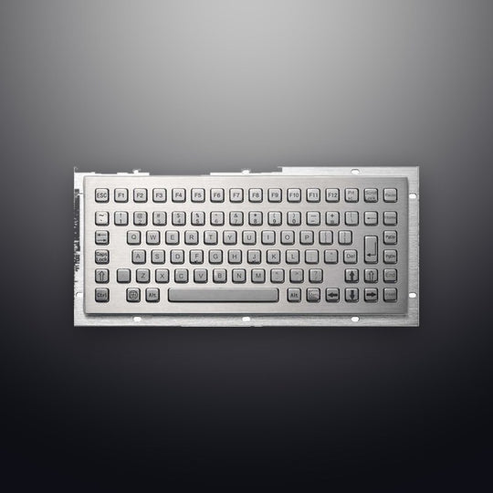 D-8670 86 Keys Ruggedized Waterproof Mini Stainless Steel Compact Metal Industrial Keyboard For Kiosks CNC Machine