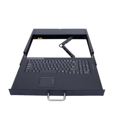 MKDN-19T Heavy-Duty Steel Housing 1U KVM Rackmount Keyboard Drawer Wth Built-in Touchpad