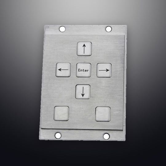 D-8208-7 7 Keys Rugged Stainless Steel Industrial Numeric Keypad