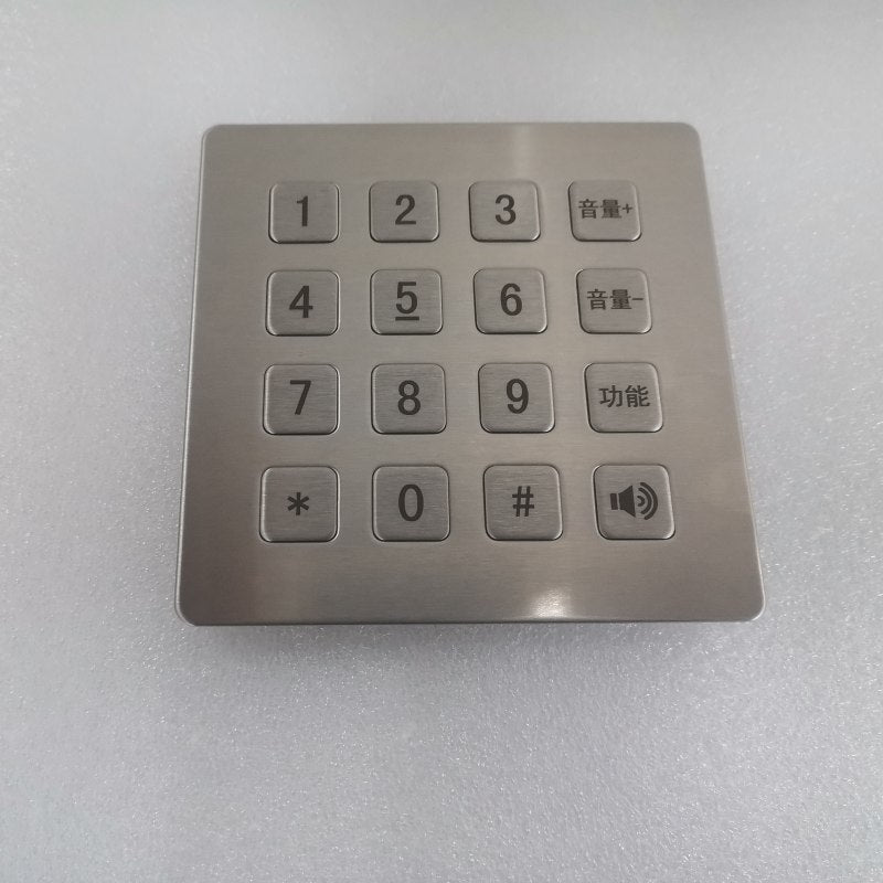 16 Keys IP65 Waterproof Metal Keypad, Matrix Interface, Model D-8972