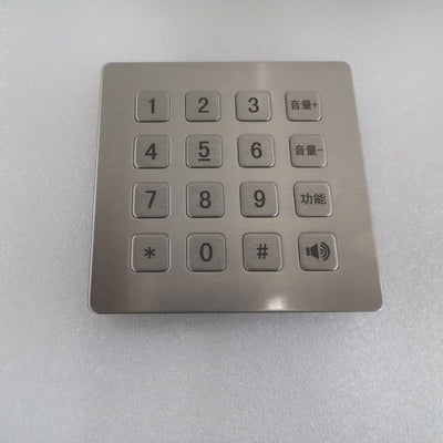 16 Keys IP65 Waterproof Metal Keypad, Matrix Interface, Model D-8972