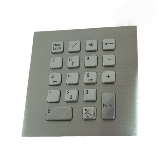 D-89202 18 Keys Front Panel Mount IP65 Compact Vandal Proof Stainless Steel Metal Numeric Keypad