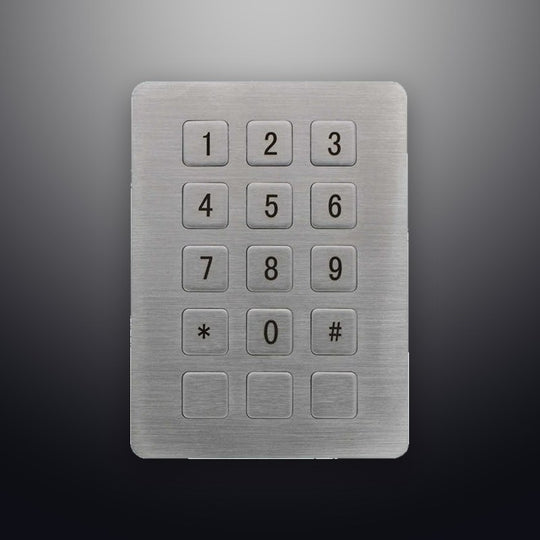 D-8225A 15 keys Industrial Metal Stainless Steel Keypad