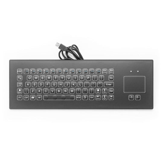 D-8688-QRS IP66 Waterproof Industrial Metal Medical Grade Ultra-thin Membrane Keyboard With Touchpad