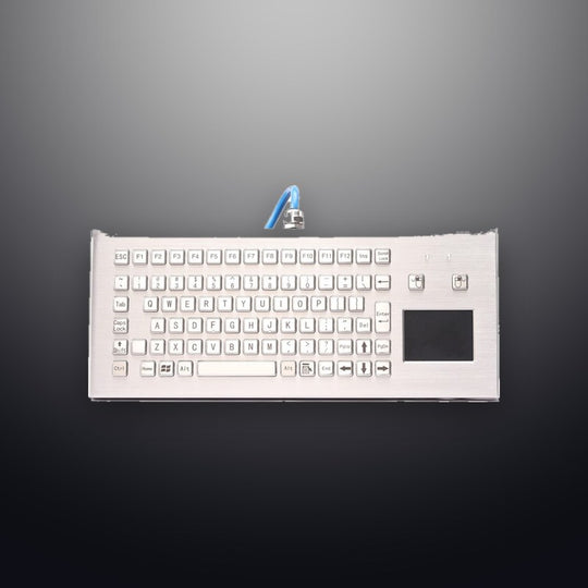 Desktop Industrial Stainless Steel Keybord With Touchpad, Explosion Proof USB cable