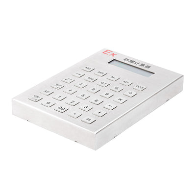 D-89168 30-Key Stainless Steel Explosion-Proof Calculator with Display Screen