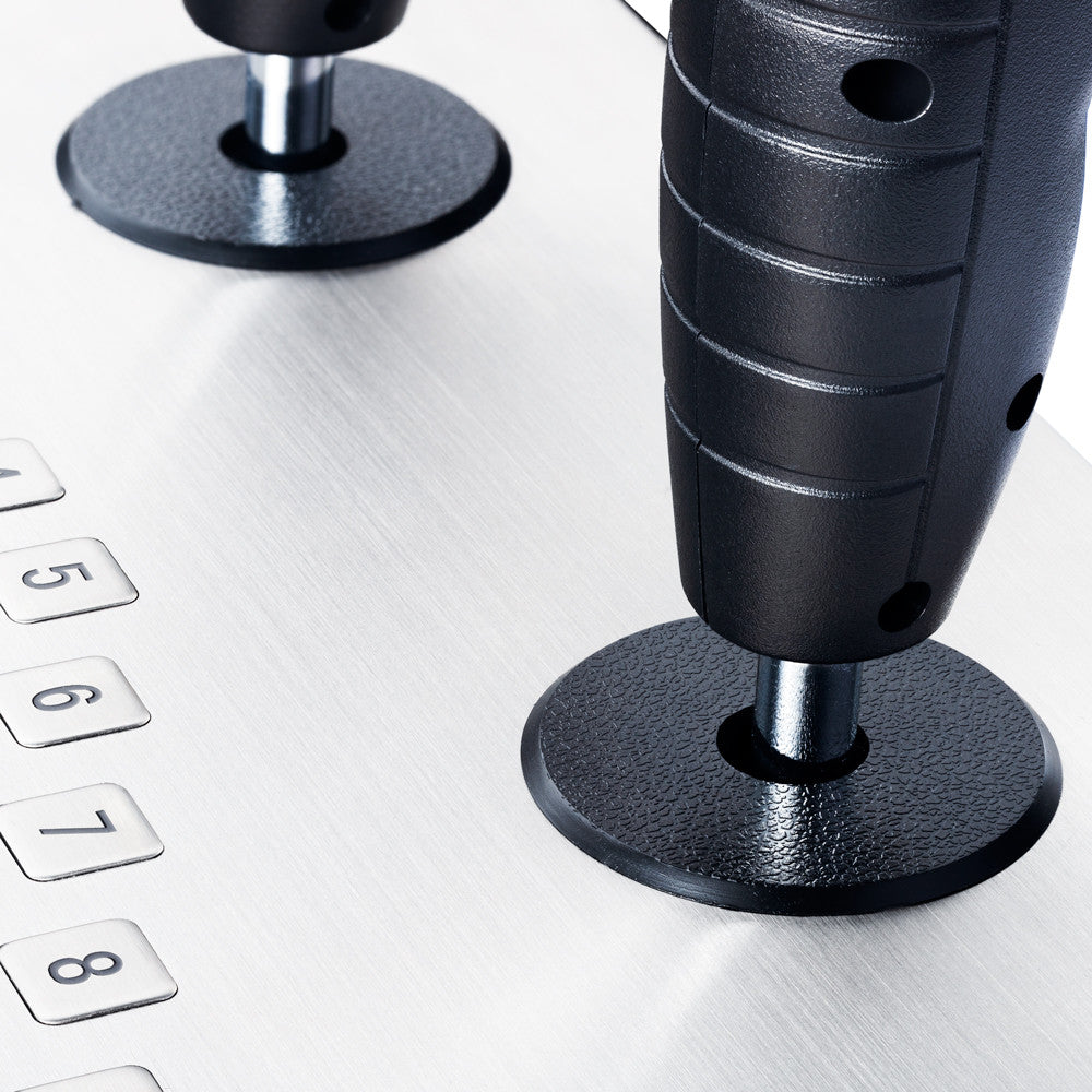 D-8321C 2021 New Product Customize Stainless Steel Desktop Metal Keyboard With Dual Joystick Controller