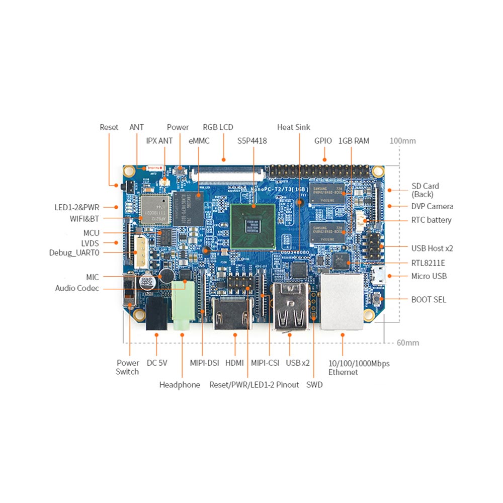 Friendly Elec NanoPC-T2 Single Board Computer