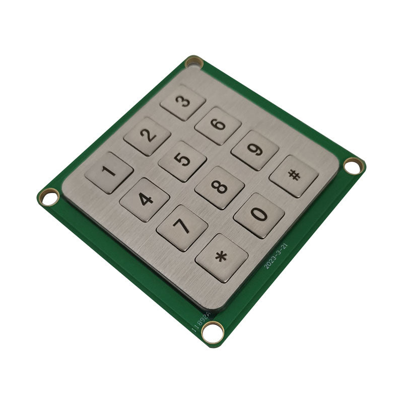 D-8832 12 Keys Mini Metal Keypad With 13pin Connector