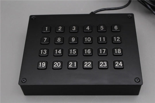 D-8236 Customized 24 Keys Desktop Metal Industrial Numeric Keyboard For Machinery Equipment