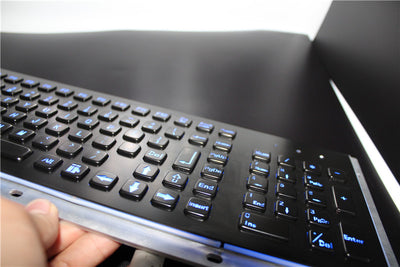 D-8625B Backlight Black Backlight Industrial Metal Keyboard With Numeric Keypad