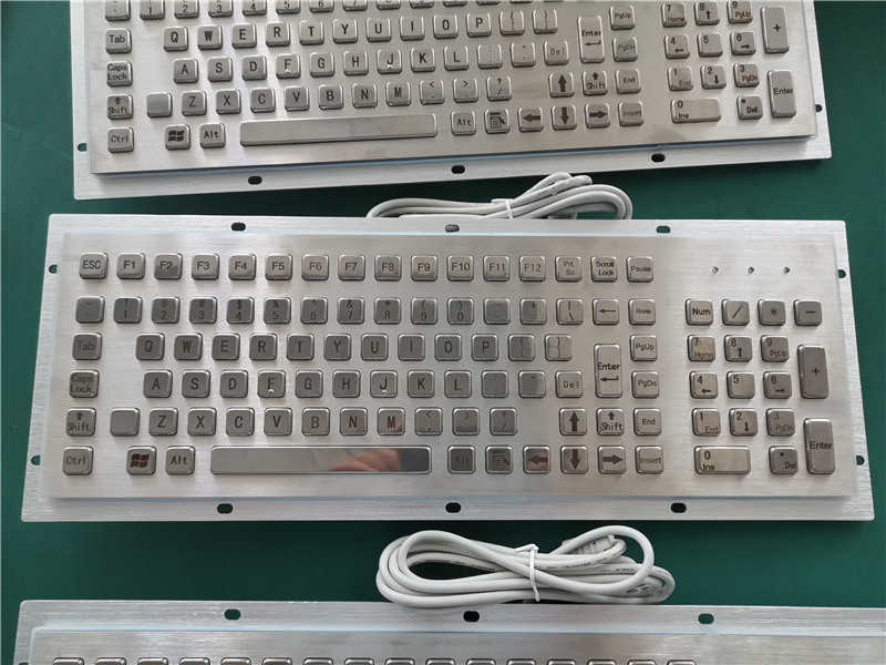 D-8625 Industrial Metal Kiosk Full Size Keyboard with Numeric Keypad