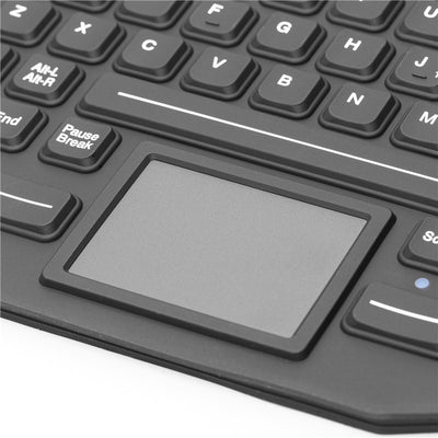 D-6209 89 Keys IP66 Dynamic Sealed and Ruggedized Silicone Rubber Keyboard with Tough Touchpad