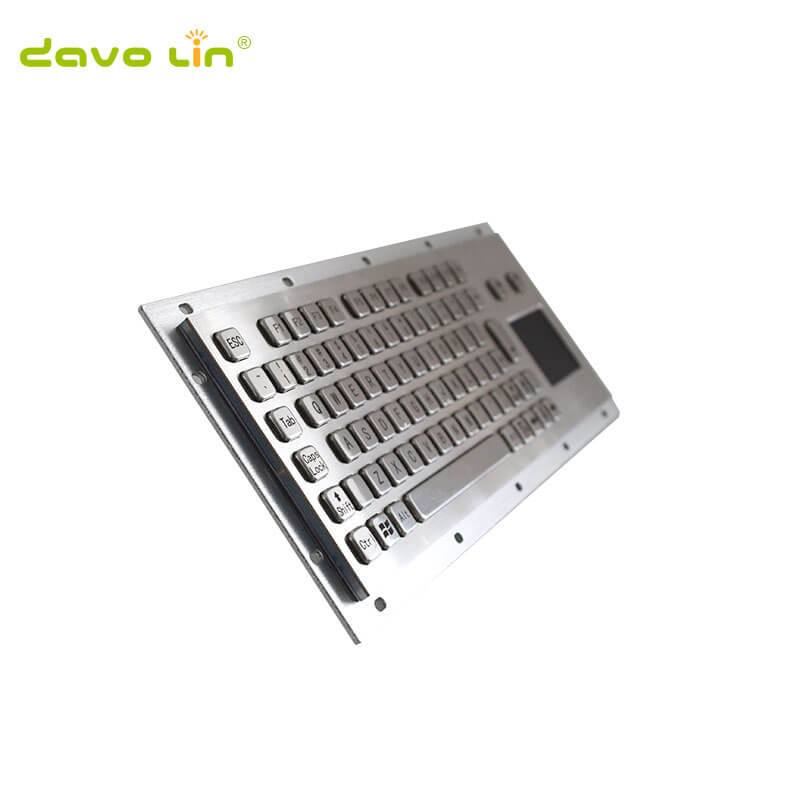 D-8669 Durable S304 industrial Metal USB Keyboard With Ruggedized Touchpad