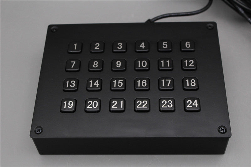 D-8236 Customized 24 Keys Desktop Metal Industrial Numeric Keyboard For Machinery Equipment