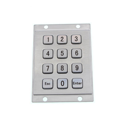 D-8208A 12 Keys 3x4 Industrial Mini Stainless Steel Kiosk Metal Numeric Keypad