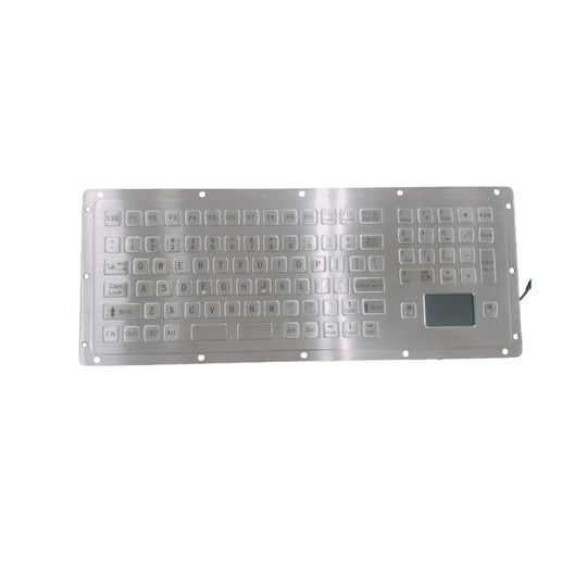 D-8697 99 Keys Embedded Rugged Industrial Stainless Steel Keyboard With Number Key and Touchpad