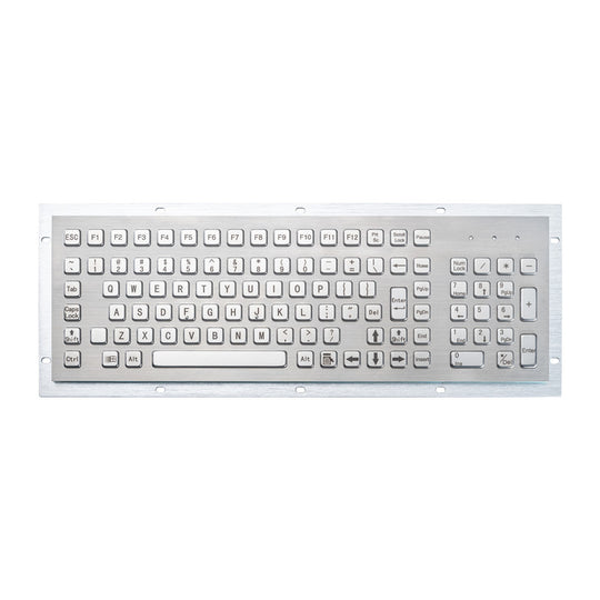 D-8625 Industrial Metal Kiosk Full Size Keyboard with Numeric Keypad