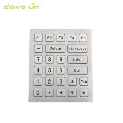 D-8223-1 26 Flat Keys USB Metal Kiosk Keypad For Self Service Terminal