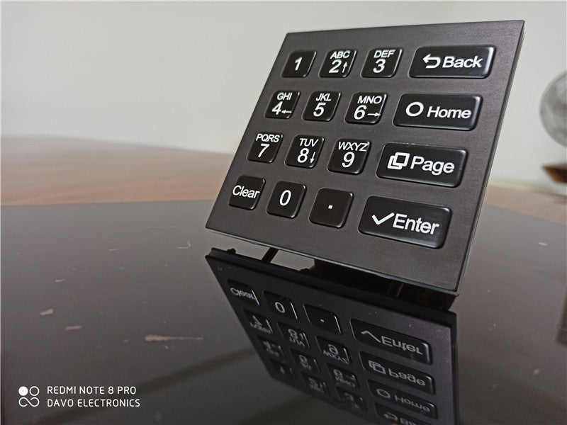 D-8201F-B Black 4X4 IP65 Waterproof Industrial Metal Keypad Stainless Steel Keyboard for Access control ATM Terminal Vending Machine