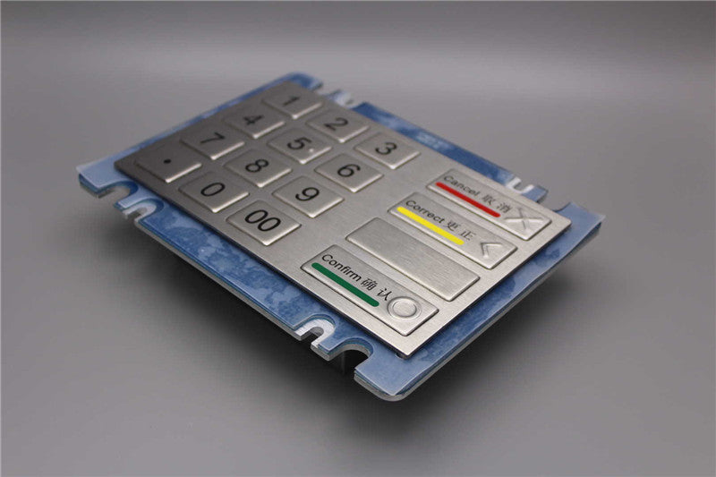 D-8216 16 Key Button ATM Type Ruggedised IK07 Vandal-Resistant And Waterproof IP54 Metal Numeric Keypad