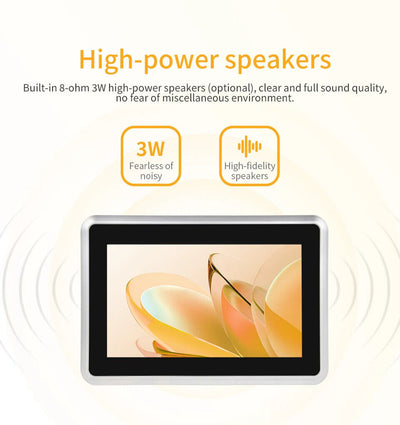 7" A133P 2x INT SPK All in One HMI Android Panel PC, IPS, ABS Larger Frame