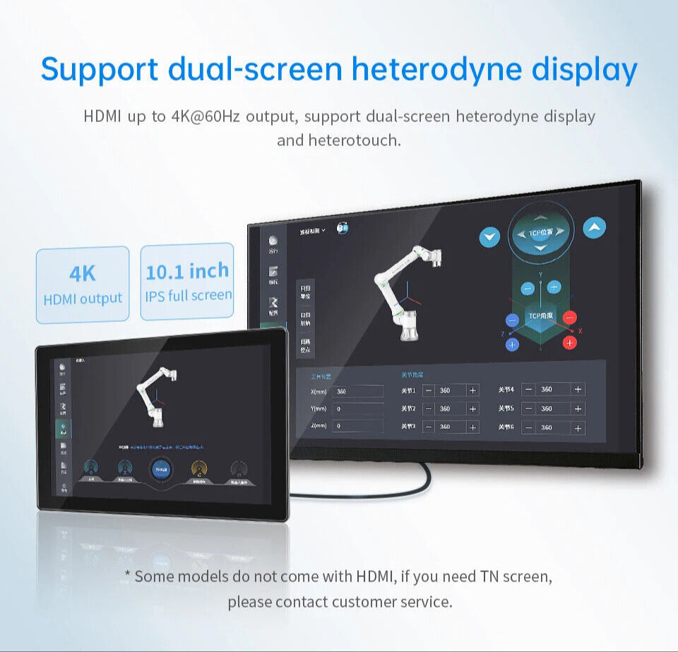 10.1" inch RK3568 2x INT SPK All in One HMI Android Panel PC, IPS, ABS Frame