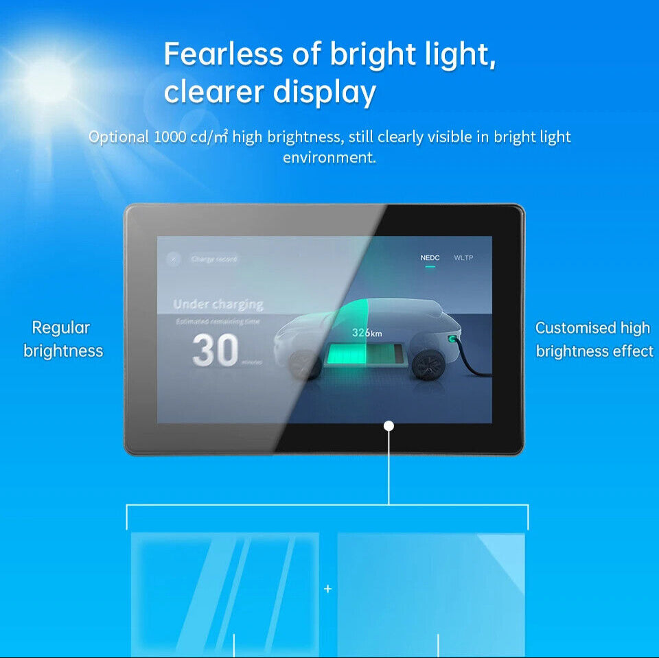 7" inch A133P 2x INT SPK All in One HMI Android Panel PC, IPS, ABS Frame