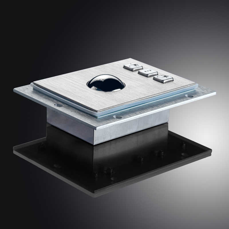 D-8302 Embedded Mechanical Trackball Mouse USB PS2 Panel Mount 38mm Metal Rollerball Industrial Pointing Device