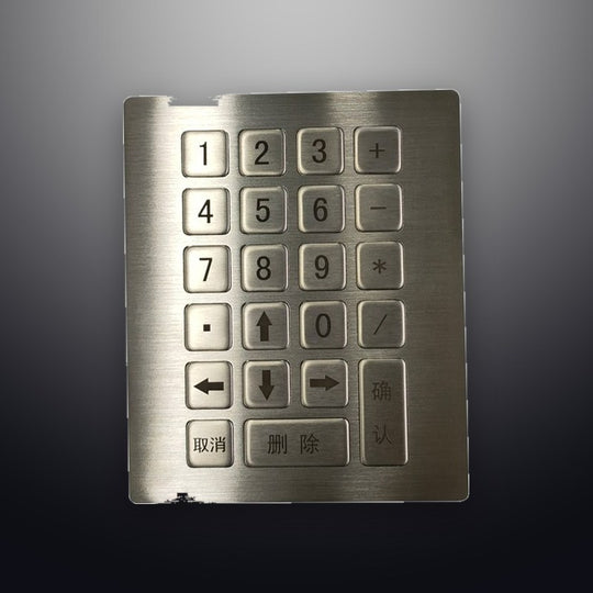 D-89109 22 Keys IP65 Waterproof USB Interface Stainless Steel Metal Industrial Keypad