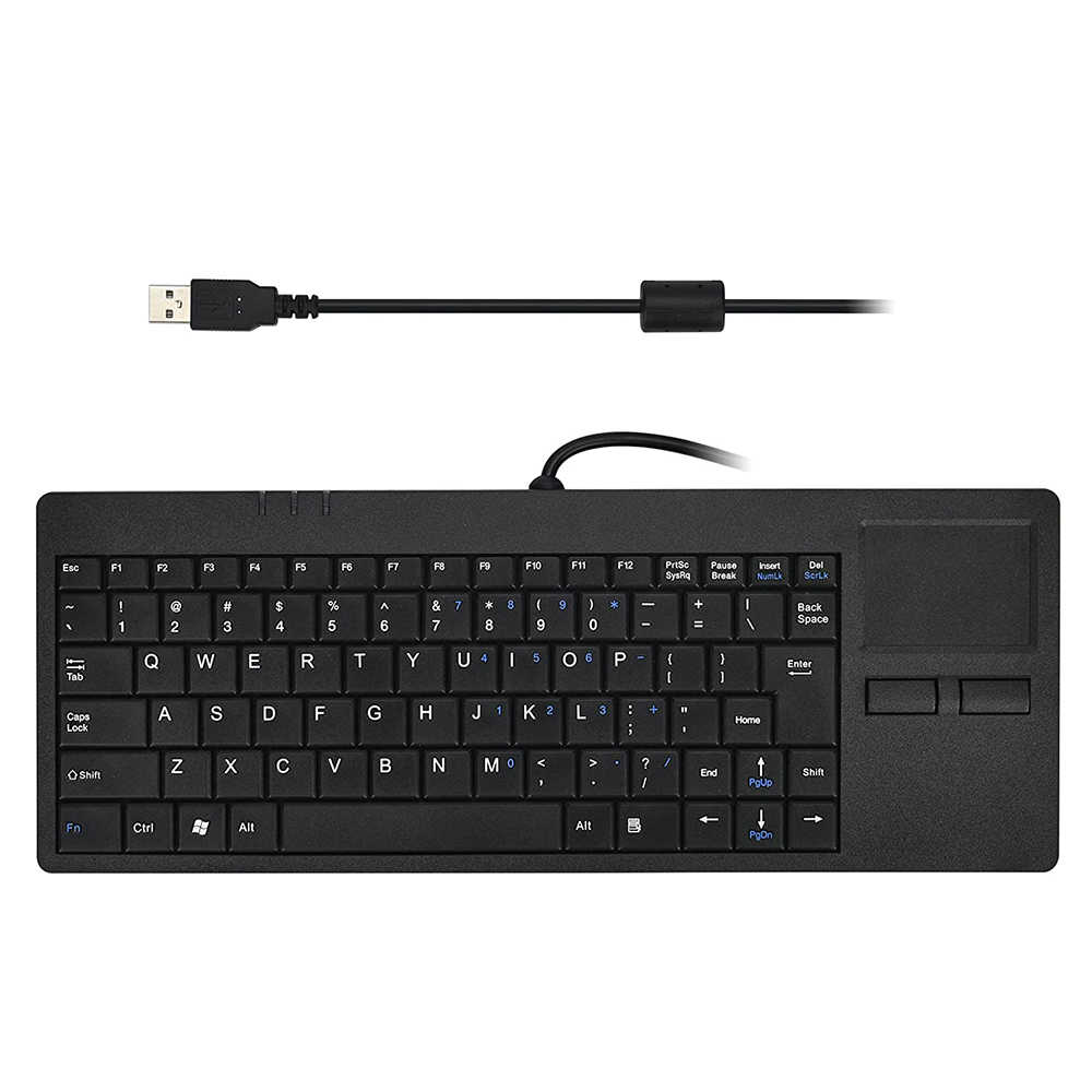 D-87H New Style Desktop Wired Silm keyboard With Integrated Touchpad And One USB-HUB For PC computer