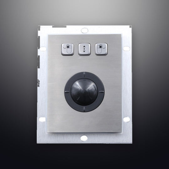 D-8302-36A Panel Mounted Stainless Steel Kiosk Trackball Mouse Diameter 36mm with Laser Encoders Tracking Method