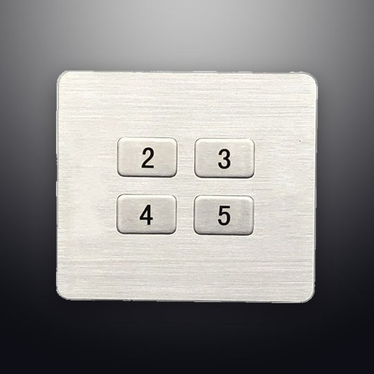 D-8943 4-Keys Metal Keypad Use For Bus Traffic Positioning System, Smart Bus Convenience Button Keyboard