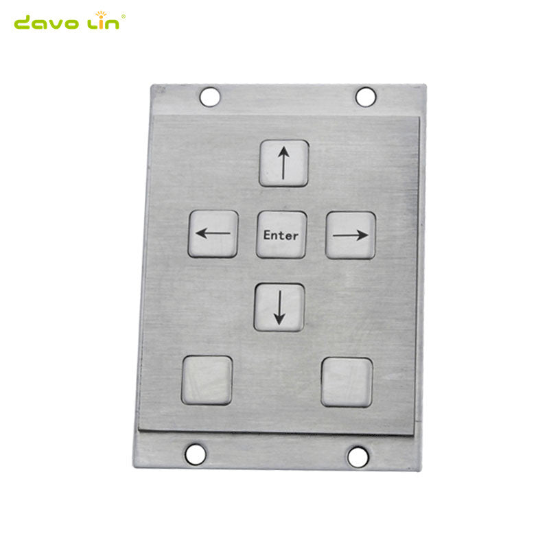 D-8208-7 7 Keys Rugged Stainless Steel Industrial Numeric Keypad