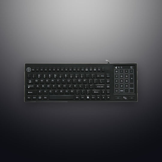 Waterproof Industrial Silicone Keyboard 2 in 1 Trackpad & Number keypad