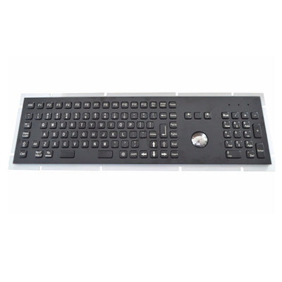 D-8605B Waterproof Black Metal Panel Mount Keyboard With Trackball Function Keys And Number Keypad