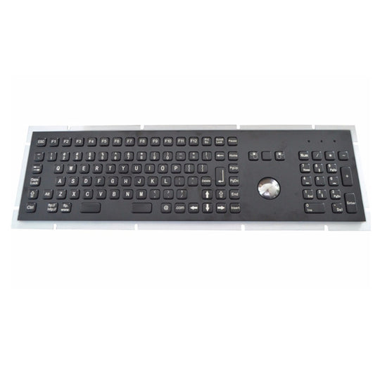 D-8605B Waterproof Black Metal Panel Mount Keyboard With Trackball Function Keys And Number Keypad