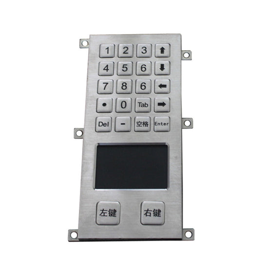 D-8412 20 Keys Panel Mount Metal Keypad with Touchpad