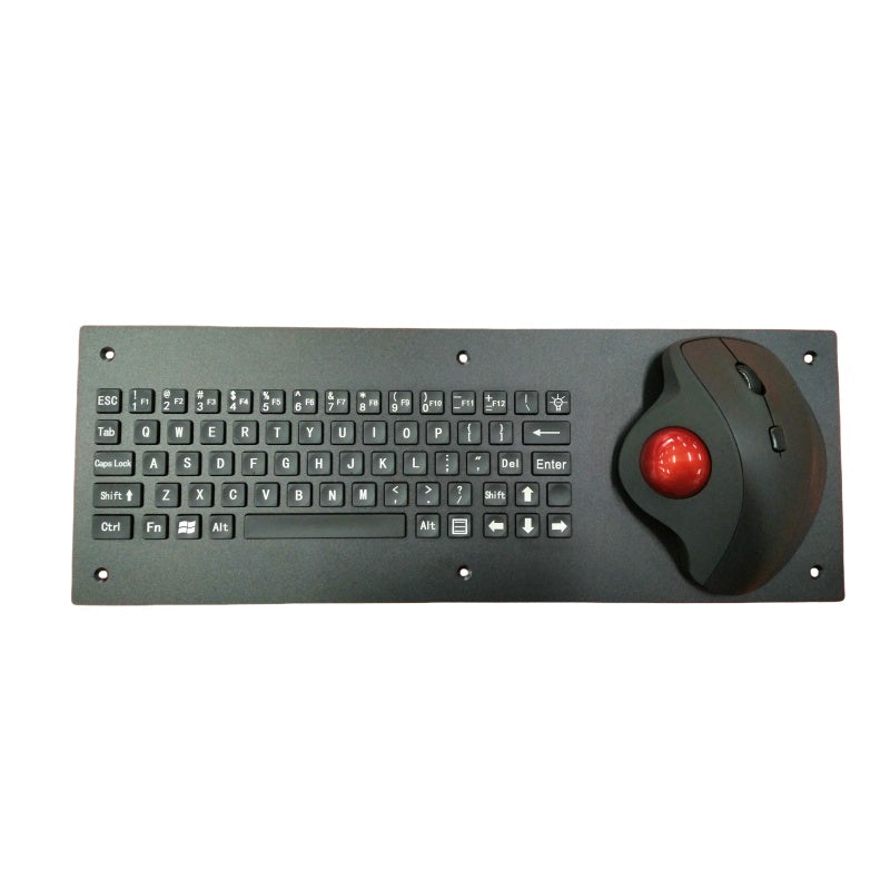 D-8675-5 Industrial Keyboard With Ergonomic Trackball