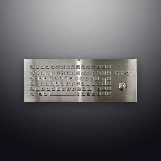 D-8606G-A Metal Industrial Keyboards With Trackball Stainless Steel Rugged Keyboard For Self Service Kiosk