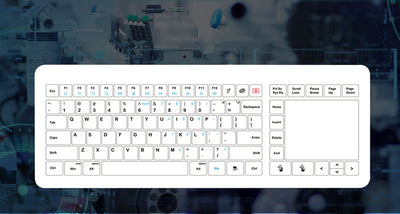 Wired Medical Glass Keyboard With Touchpad USB interface