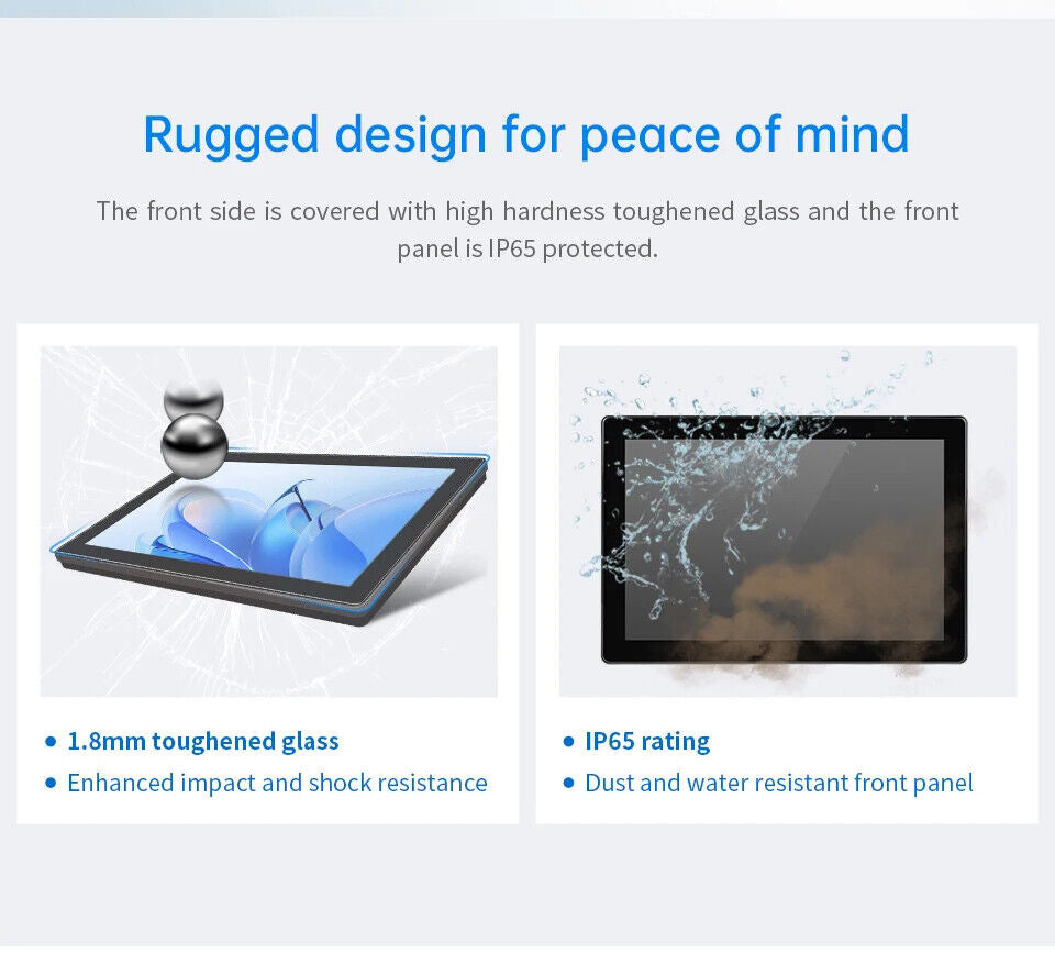 10.1" inch A133P 2x INT SPK All in One HMI Android Panel PC, IPS, ABS Frame