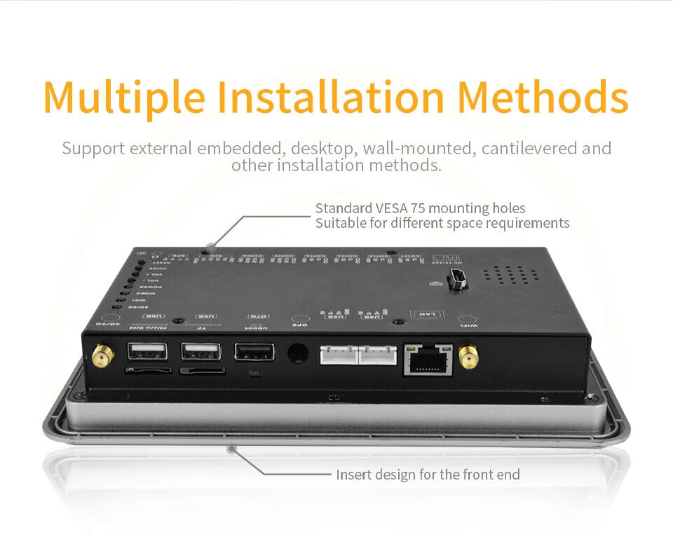 7" RK3288 2x INT SPK All in One HMI Android Panel PC, IPS, ABS Larger Frame