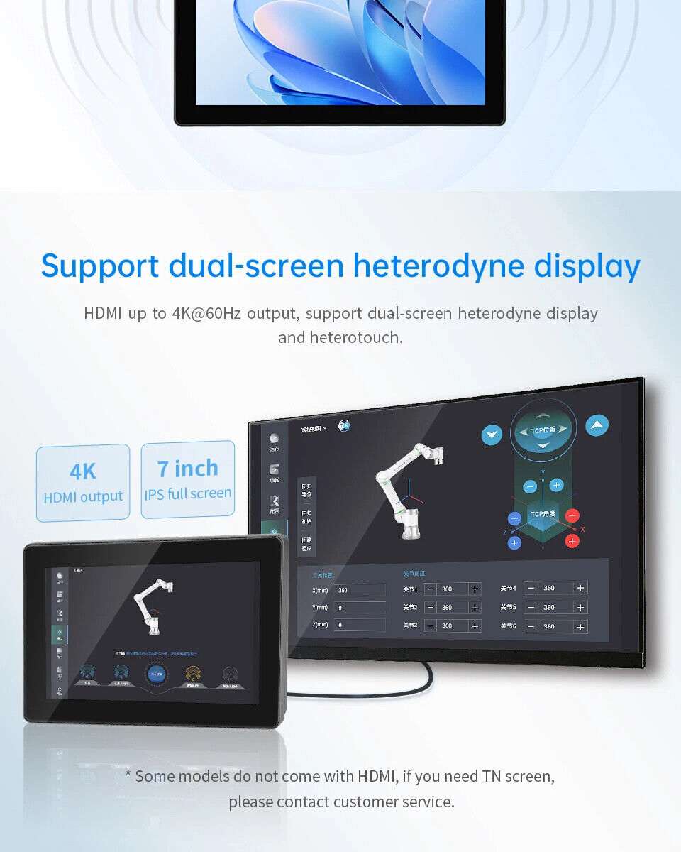 7" inch RK3288 2x INT SPK All in One HMI Android Panel PC, IPS, ABS Frame